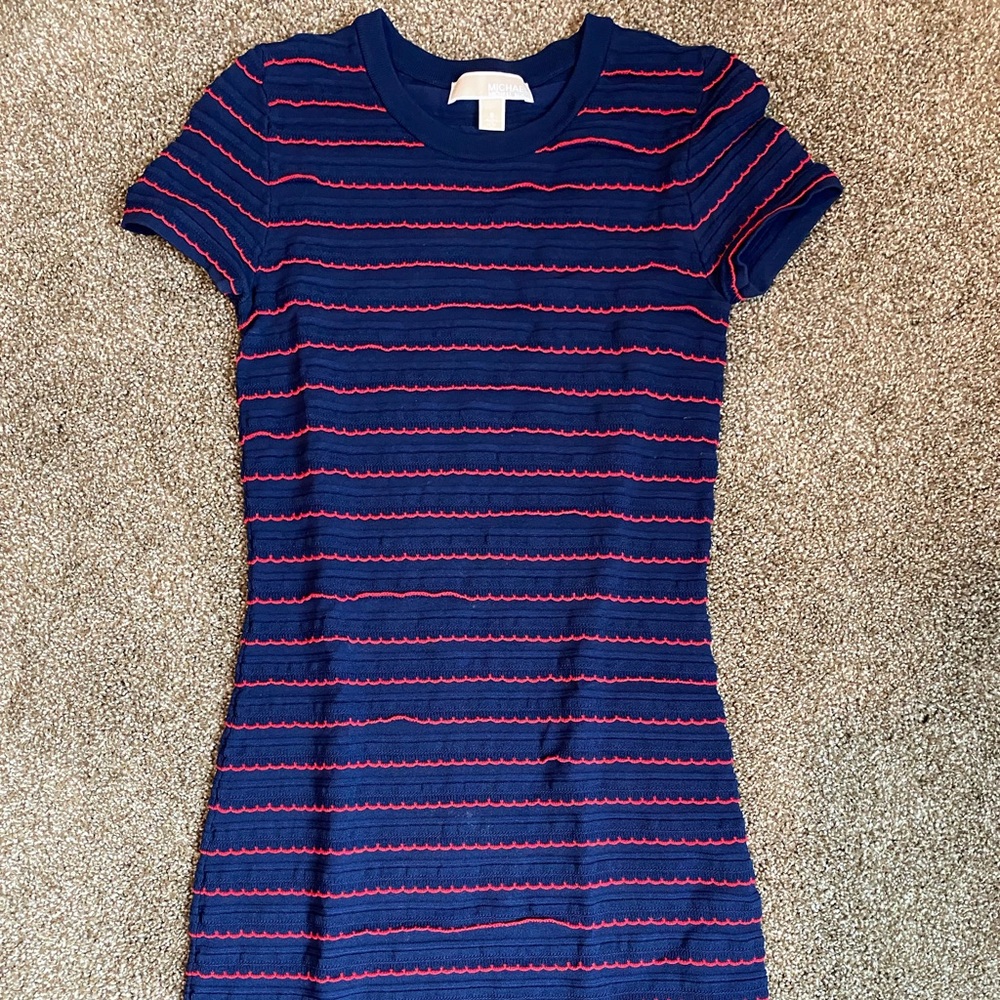 Michael Kors Textured Ruffle Dress SZ S